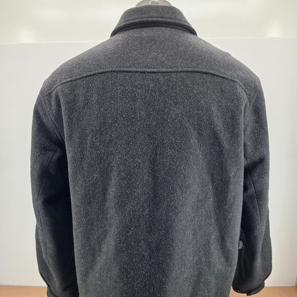 Vintage Polo Ralph Lauren Jacket Mens L Gray Wool Bomber Quilted Lined Full Zip - Picture 2 of 16